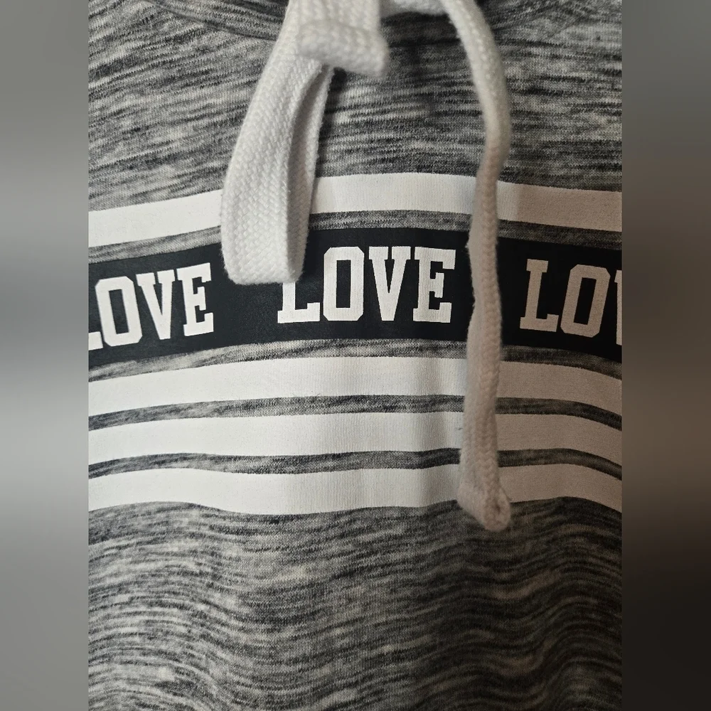 Reflex Love Hoodie Sz Small Gray Soft Pullover Fleece - Picture 2 of 4